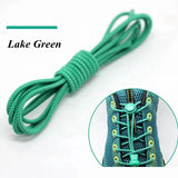 1 Pair 22 Colors Elastic Shoelaces Round Locking