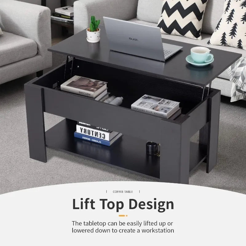 FDW Lift Top Coffee Table with Hidden Compartment