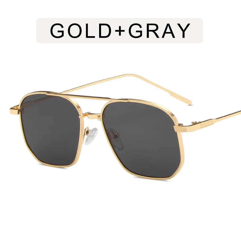 European American Style Women’s Sunglasses Polygon Shape Metal Frame Sun glasses Women Vintage Retro Female Sunglass