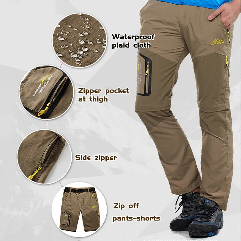 6XL Men Summer Hiking Pants Outdoor Lightweight Tactical