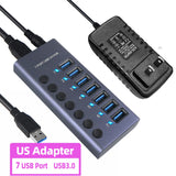 Metal USB 3.0 Hub Multi USB Splitter 4/7/10Ports