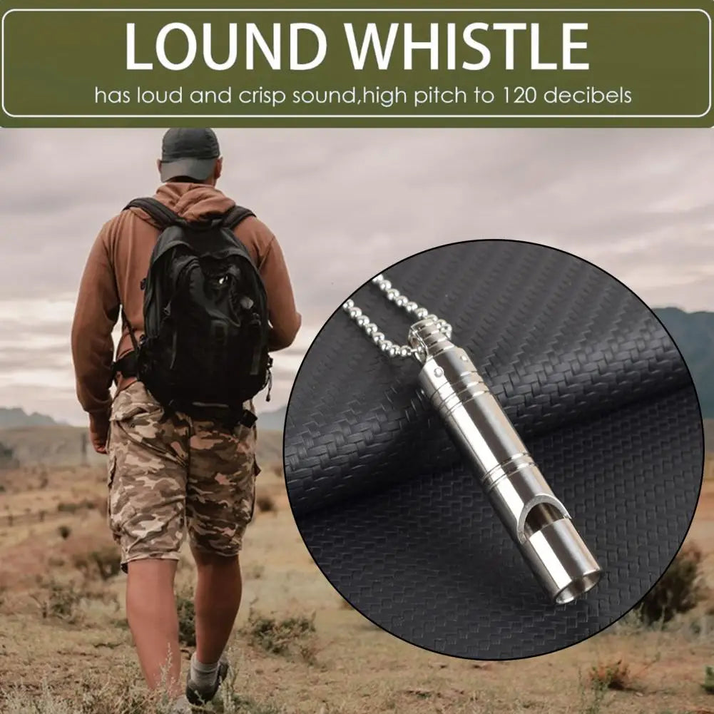 Safety Whistle Compact Alloy Emergency Whistle with High-decibel