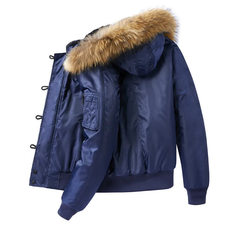 Men's Winter Military Tactical Parkas Thick Fur Collar