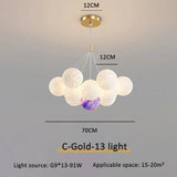 Modern 3D Moon Bubble Chandeliers Children's Room Decor