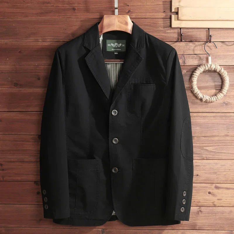 2023 New Men's Blazer Jacket Cotton Spring Autumn