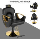 LUXMARS Hydraulic Barber Chair, Salon Chair 360 Degrees