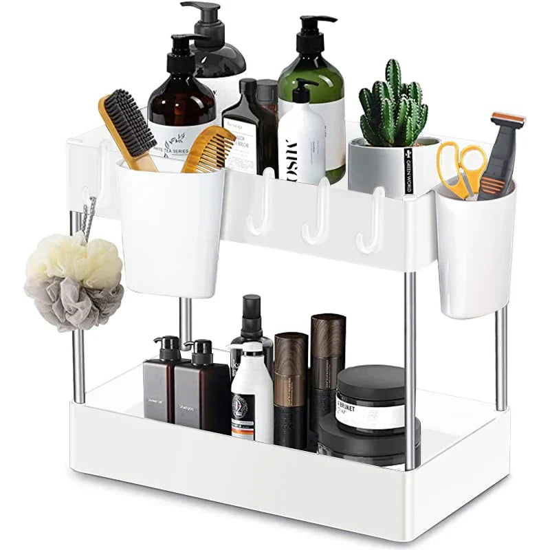 2 Tier Under Sink Organizer For Bathroom Kitchen