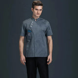 Mens Chef Jacket Short Sleeve Kitchen Clothes White