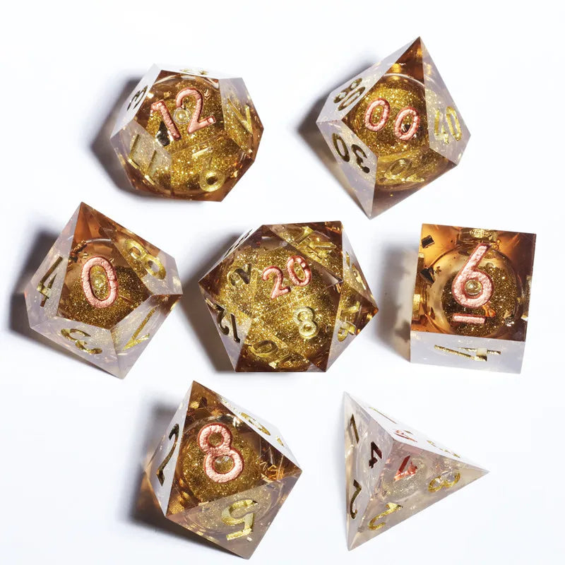 Mini Planet New Design Liquid Core Dice Set