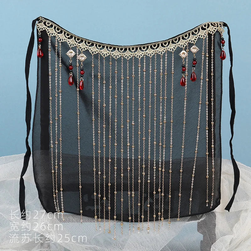 Antique Chinese Style Face Curtain Hanfu Hair Accessories