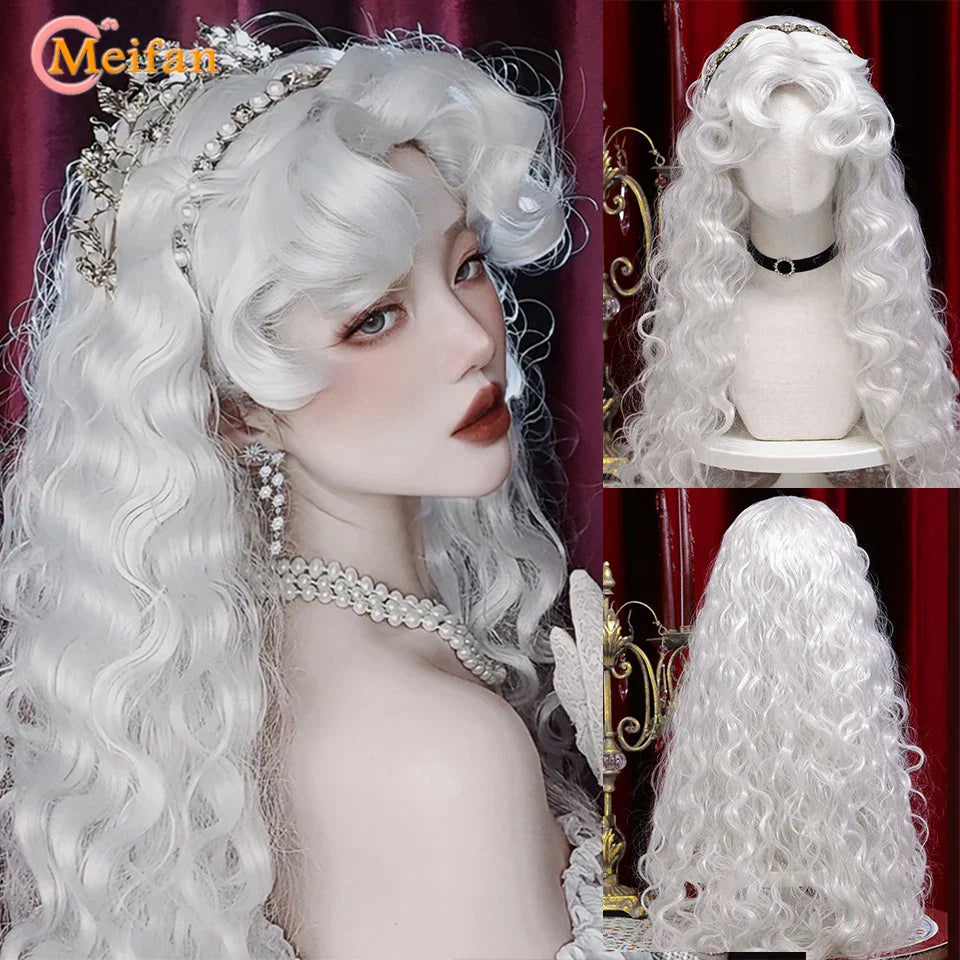 MEIFAN Long Lolita Ombre Harajuku Wig With Bang