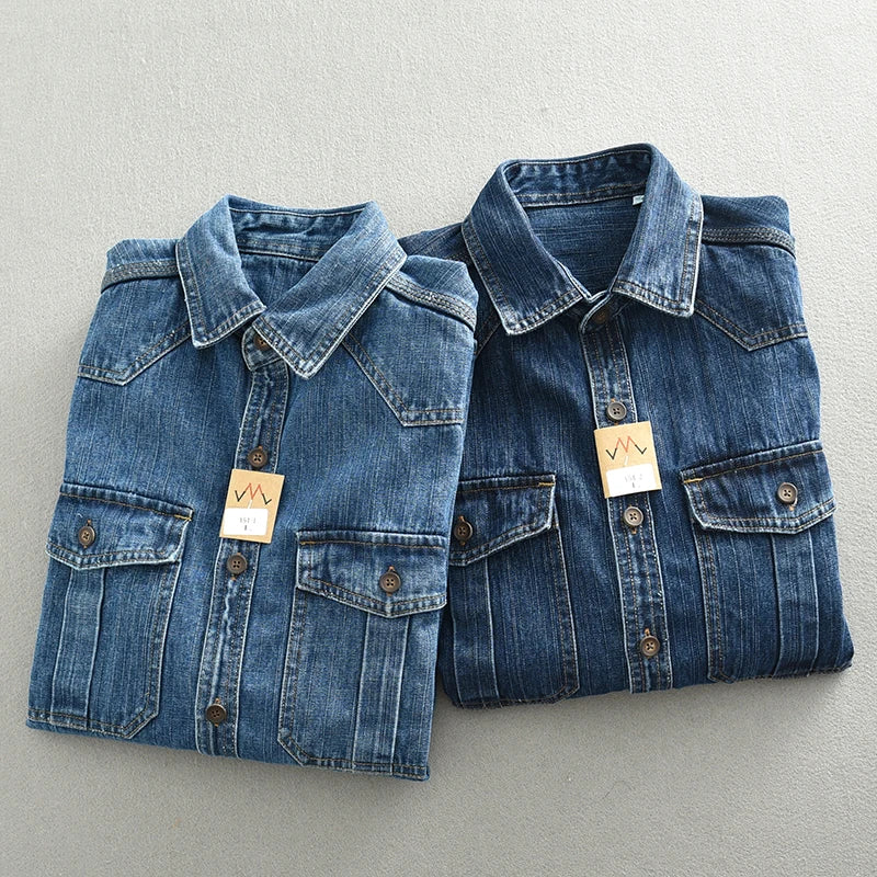 Heavy Duty Denim Shirt for Boys with Loose