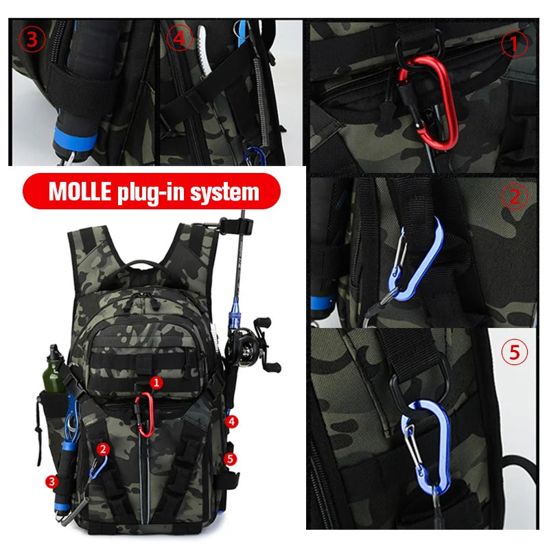 Fishing Lure Bag Camping Backpack Men Sports Tactical