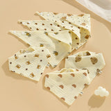 Baby Bibs Muslin Cotton Stuff Newborn Snap Button