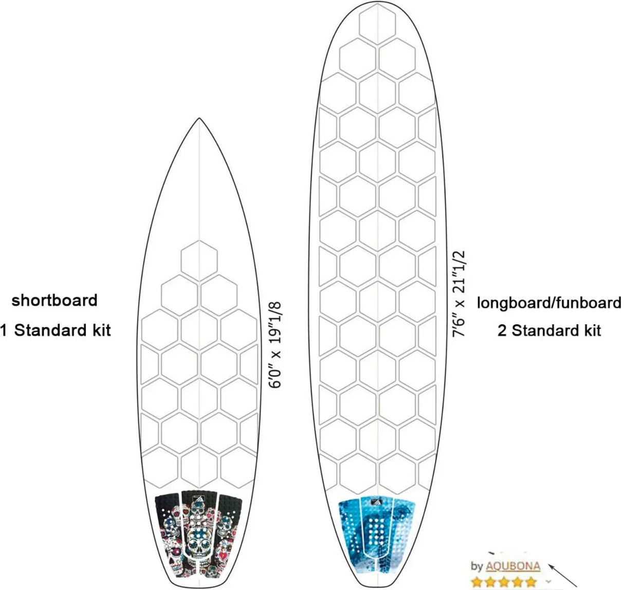 Surf Surfboard Deck Grip Pads Surfing Board Deck