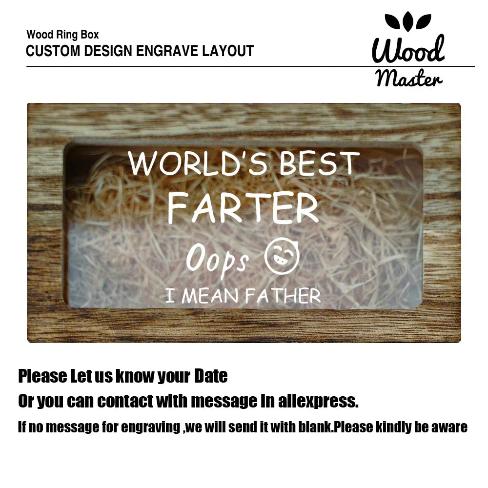 Funny Dad Wooden Bow Tie World's Greatest Farter