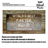 Funny Dad Wooden Bow Tie World's Greatest Farter