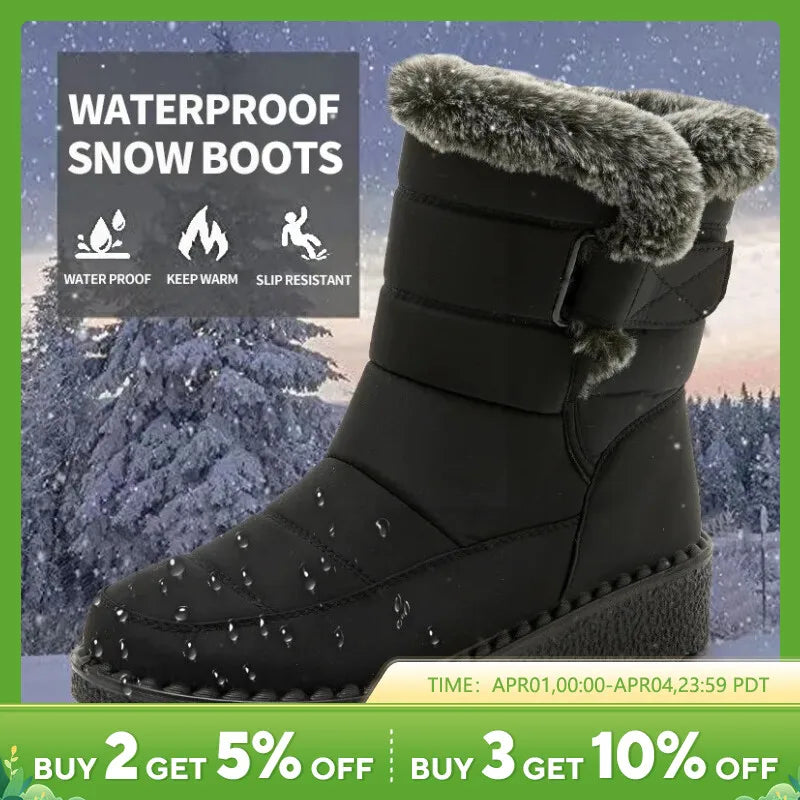 Waterproof Winter for 2023 New Faux Fur Long