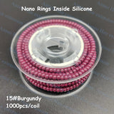 1000pcs/coil Pre-Loaded 3.0mm NanoRings Silicone Micro Rings Links