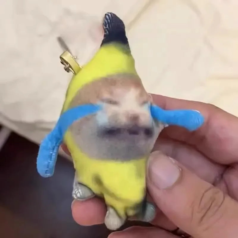 2023 Crying Banana Cat Plush Pendant Cute Banana