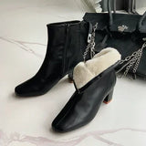 2024 Winter Warm Plush Women Ankle Boots Fashion