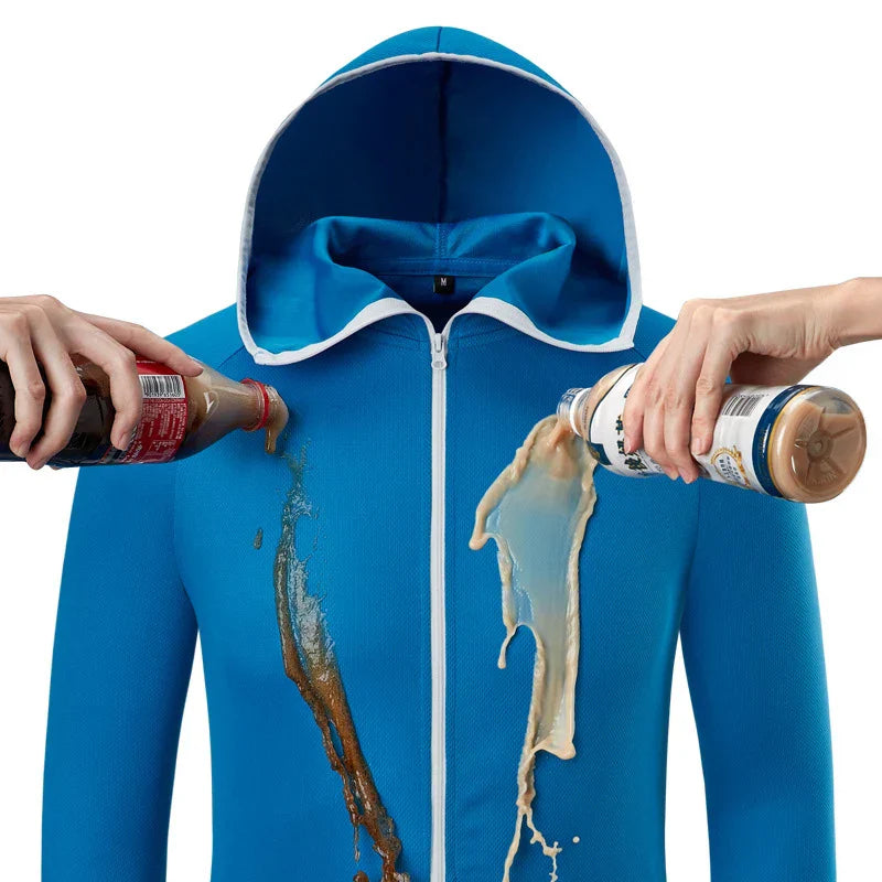 Ice Silk Hoodie Jacket Men Summer Lightweight Waterproof
