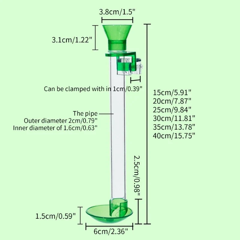 Aquarium Feeding Tube Acrylic Fish Shrimp Feeder with