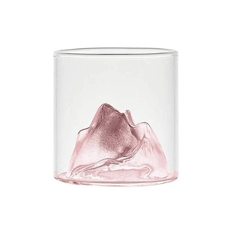 Japanese Whisky Glass Cup 3D Mountain Water Glass