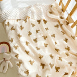 3D Minky Dot Baby Blanket Newborn Cotton Gauze