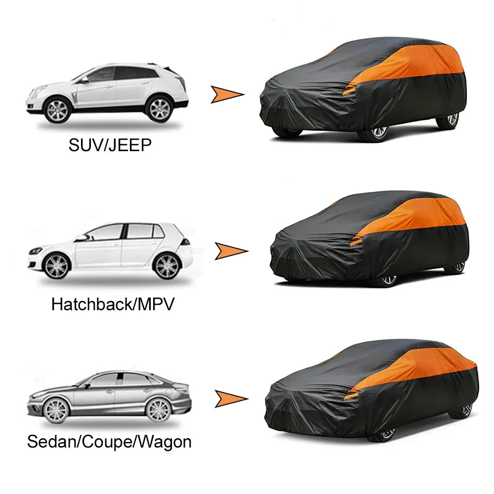 NEW Kayme Waterproof Car Covers for All Weather Outdoor Sun UV Rain Dust Snow Protection Fit Sedan SUV Hatchback MPV Wagon