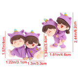 1Pair Cute Creative Cartoon Purple Pajamas Couple Car