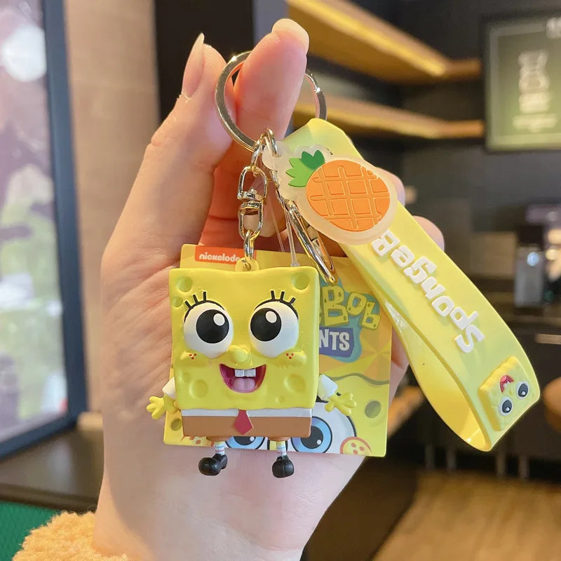 SpongeBob SquarePants Anime Figures Keychain Sandy Patrick Star