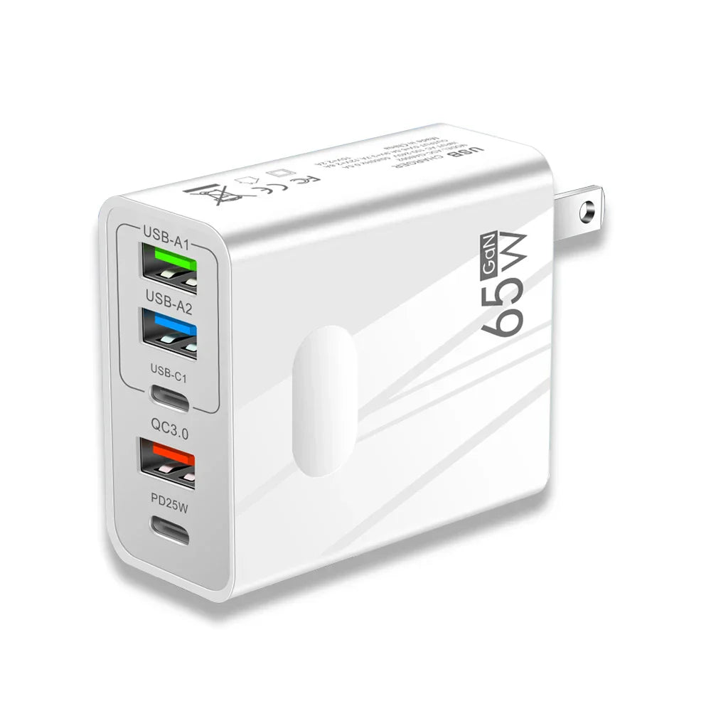 65W GaN Charger USB PD Muti Plugs Fast