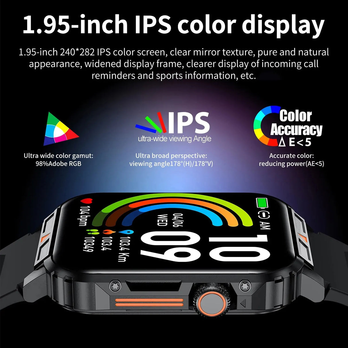 Outdoor Sports Smart Watch 1.95" HD Color Screen