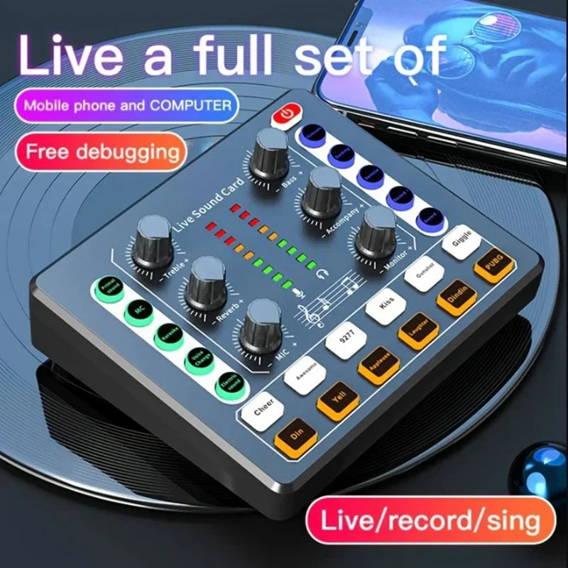 M8 Sound Card Live Broadcast Audio Interface Podcasting