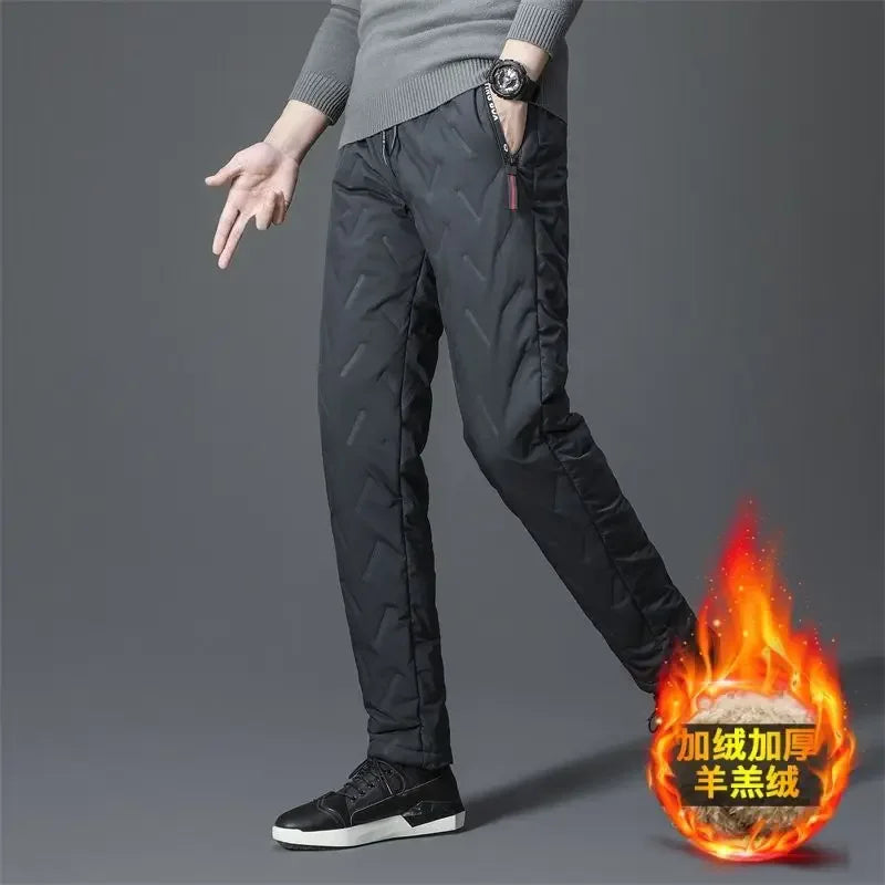 2023 Winter Lambswool Warm Pants Thicken Men Loose