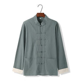 Chinese Traditional Retro Windbreaker Men's Long-sleeved Tang Suit