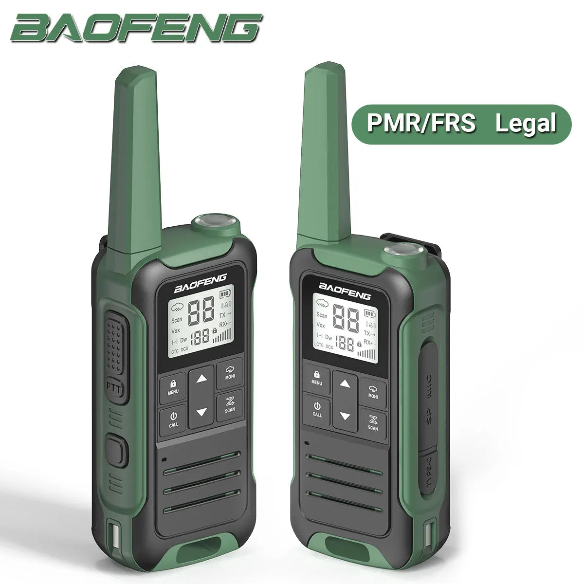 2pcs Baofeng F22 PMR446 FRS Mini Communication Radio