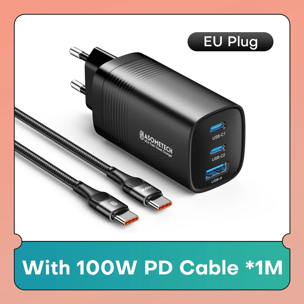 65W GaN USB Type C Charger PPS QC4.0
