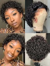 Pixie Cut Wig Human Hair 13x1 Lace Frontal