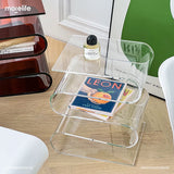 Nordic Transparent Acrylic Personality Bookshelves Living Room Minimalist
