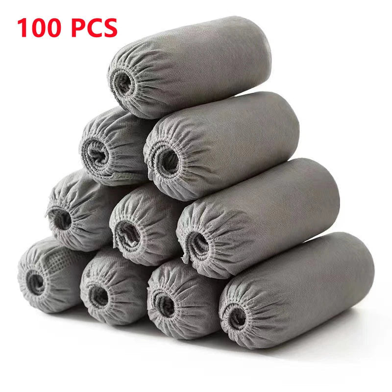 Disposable Shoe Covers 100PCS Non Slip Durable Waterproof