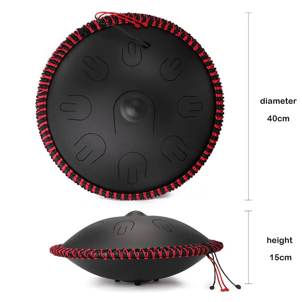 HLURU Handpan 14 Inch 9 Notes Steel Tongue