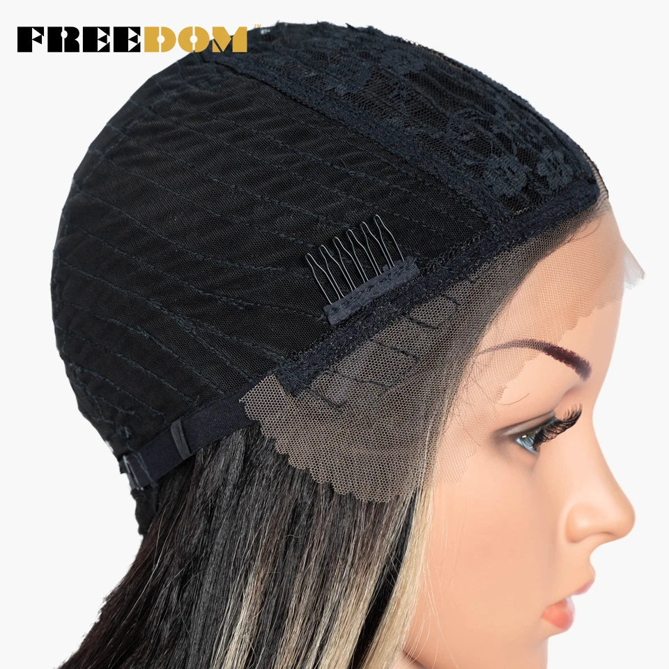 FREEDOM Synthetic Lace Front Wigs Body Wave Ombre