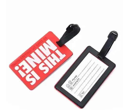 Pvc Soft Rubber Luggage Tags Silicone Creative Card