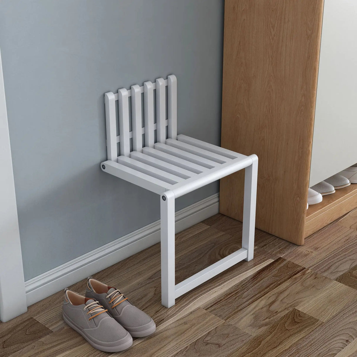 Folding Footstool Wall-Mounted Wall Folding Porch Chair Door