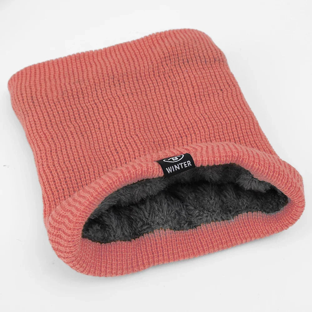 Solid Winter Plush Muffler Woolen Knitting for Women