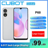 Cubot P60 Smartphone 6.517" Display Android 12 MT6765