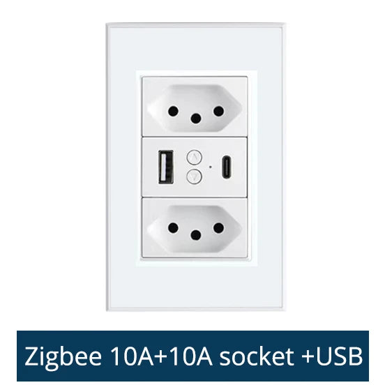 Zemismart Tuya Zigbee Smart Brazil Socket 10A 20A