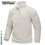 TACVASEN 1/4 Zipper Collar Spring Fleece Sweaters Mens